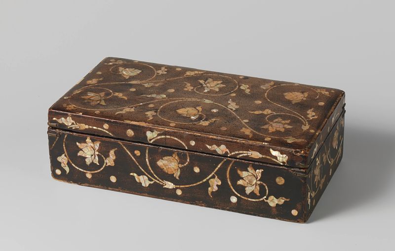 Caja de laca con tapa de Unknown Artist, estilo Renacimiento del Norte