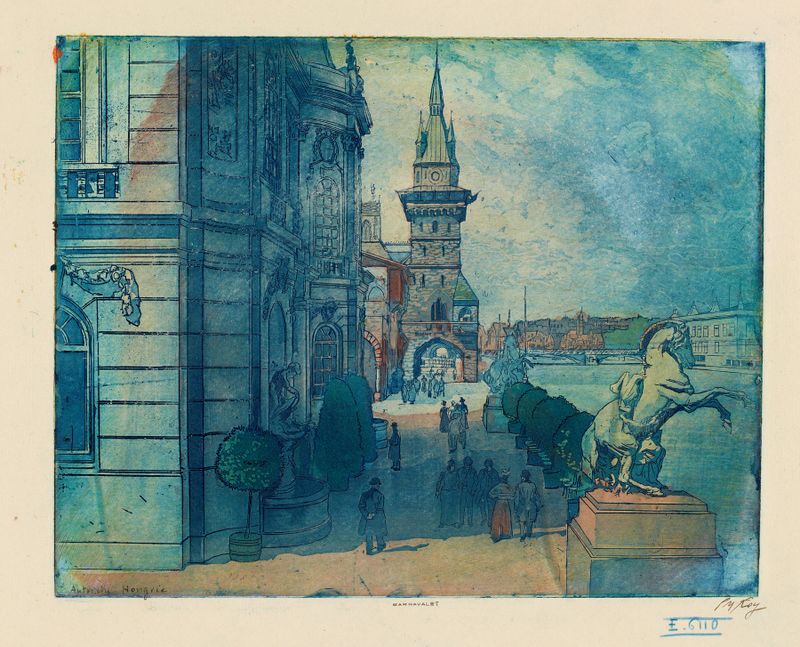 Ornate pavilion architecture by Pierre-Marcel Roy, medium unknown.
