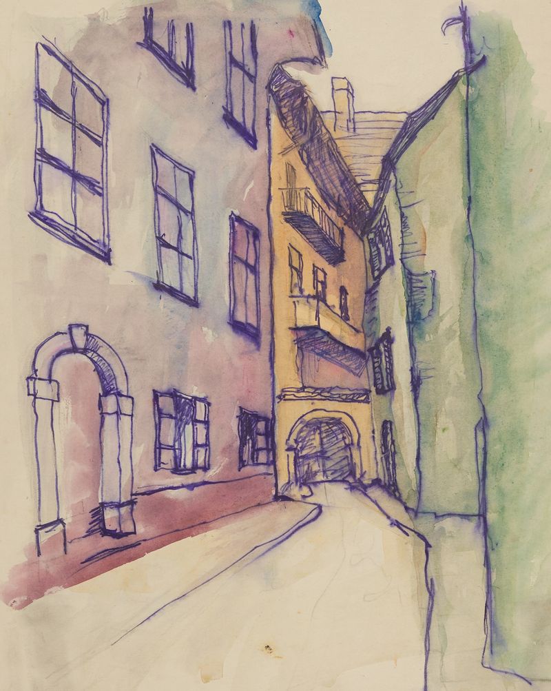 Häuser by Anny Dollschein, expressionism, architecture