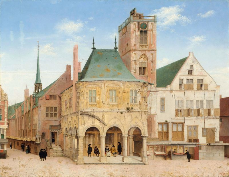 The Old Town Hall of Amsterdam, oil on panel by Pieter Jansz Saenredam