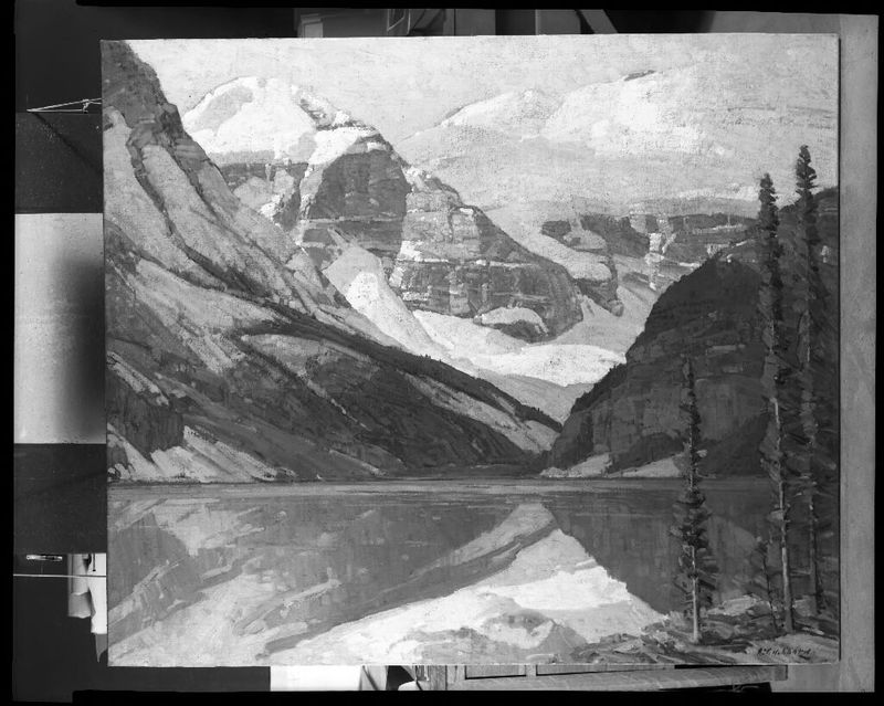 Lake Louise landscape by Aldro Thompson Hibbard, oil on canvas