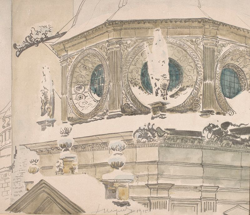 Drum of the cupola of Sigismund Chapel, tempera on panel by Leon Wyczółkowski