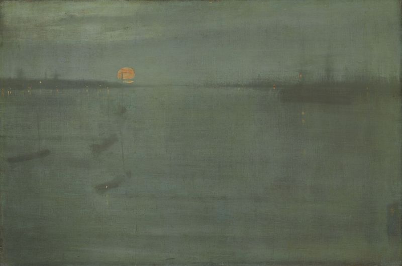 Nocturne: Blue and Gold–Southampton Water by James Abbott McNeill Whistler, oil on canvas