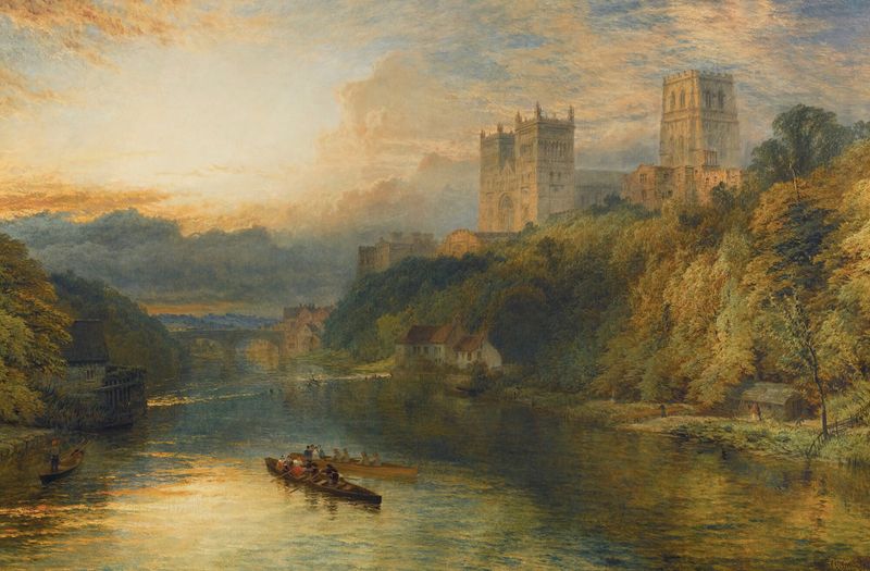 Durham Cathedral from the River, oil on canvas by Henry Dawson