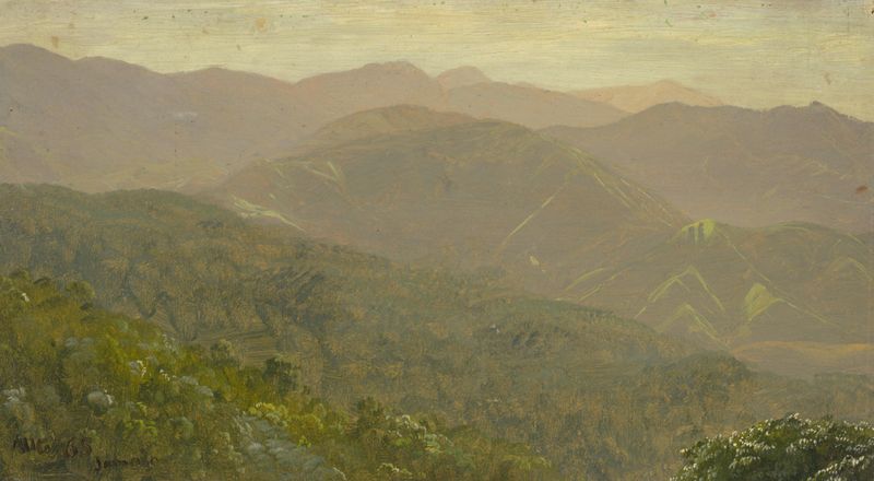 Paisaje montañoso óleo de Frederic Edwin Church