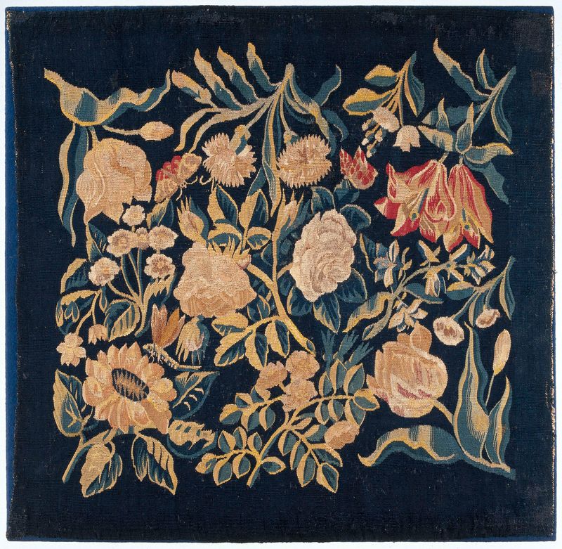Tapiz con un patrón floral de un artista desconocido