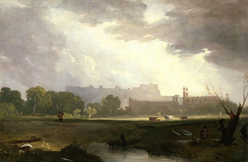 Windsor desde Eton de Sir Augustus Wall Callcott, óleo que muestra el Castillo de Windsor al atardecer