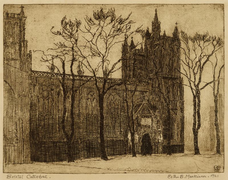 Bristol Cathedral, oil on canvas by Esther Blaikie MacKinnon
