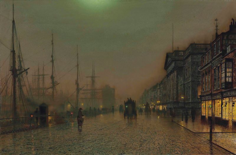 Paisaje de Reekie, Glasgow de John Atkinson Grimshaw, pintura al óleo