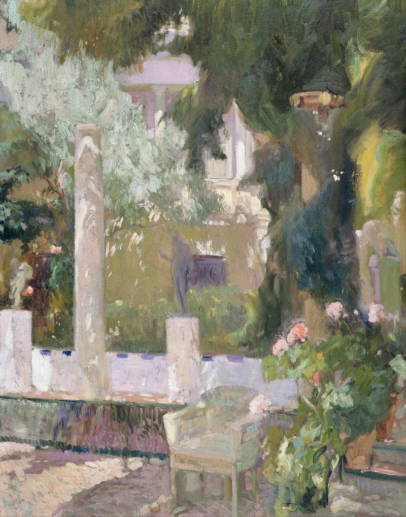 The Gardens at the Sorolla Family House, oil on canvas by Joaquín Sorolla