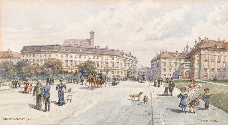 Architecture in Äusserer Burgplatz, Vienna by Erwin Pendl, expressionism