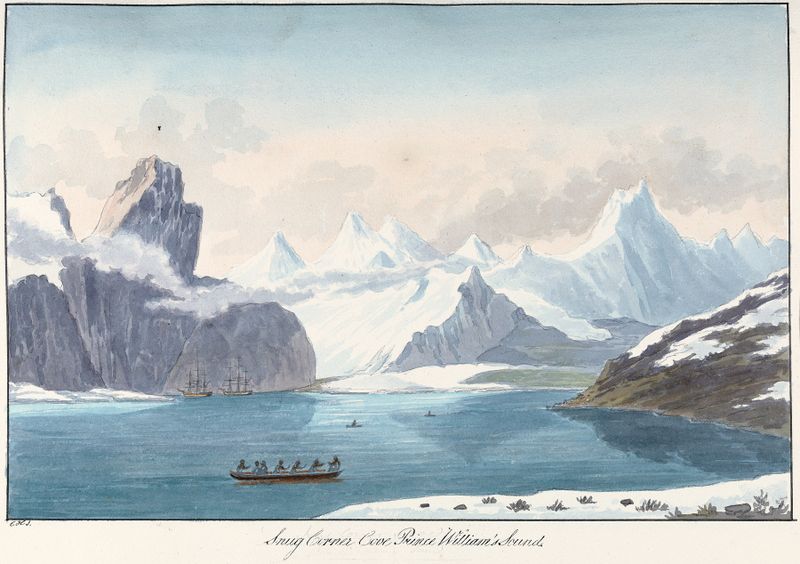 Escena marina que muestra aguas tranquilas de Charles Hamilton Smith