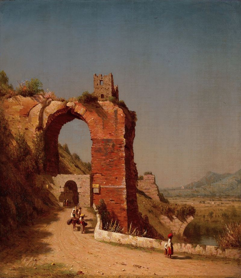 O Arco de Nero em Tivoli, óleo sobre tela de Sanford Robinson Gifford