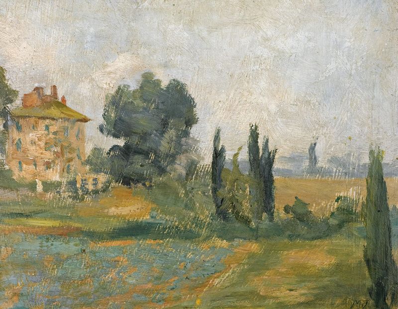 Paisaje de Miloš Jiránek con colinas ondulantes y un vasto cielo