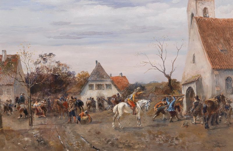 Expresionismo figurativo de Alfred Friedländer, que representa una figura solitaria con ropas desgastadas.