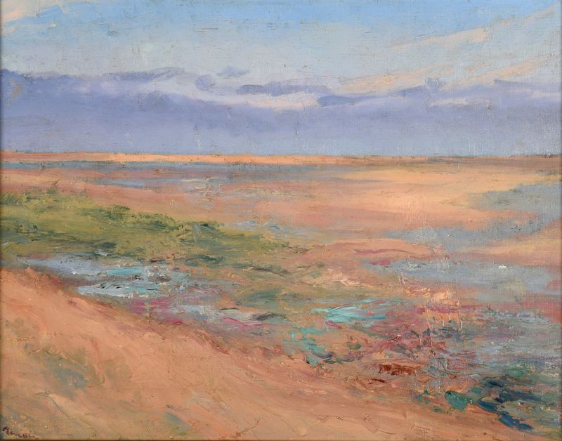 Marine de Pierre-Auguste Renoir, pintura a óleo que retrata ondas do mar vibrantes e luz.