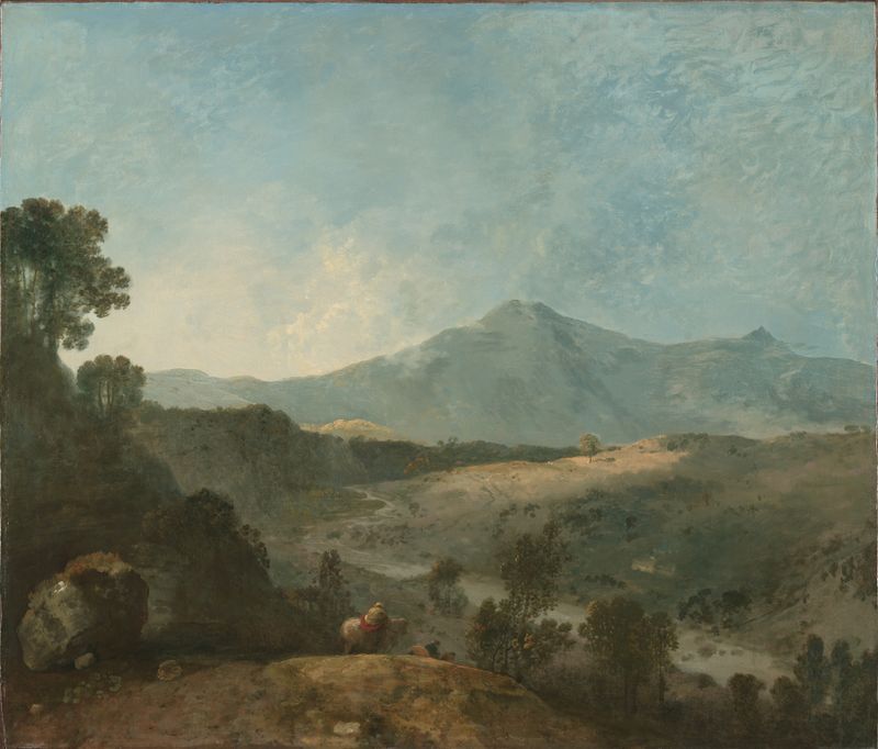 Cader Idris with the Mawddach River, oil painting by Richard Wilson
