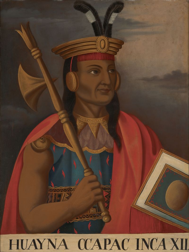 Huayna Cápac, óleo sobre lienzo de un artista no identificado