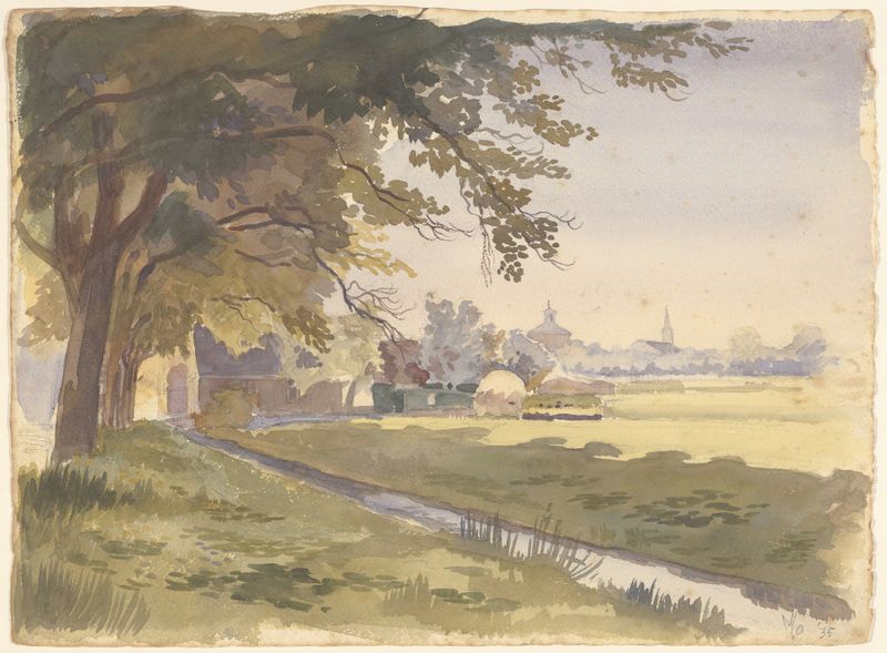Paisagem de Purmerend de Maarten Oortwijn, pintura a óleo