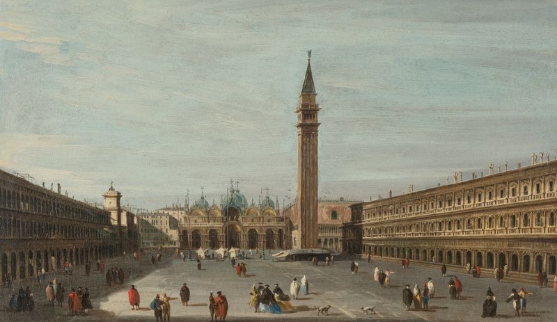 Praça de São Marcos, Veneza, óleo sobre tela de Francesco Guardi