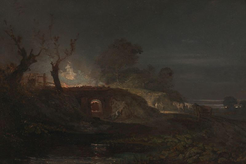 Limekiln at Coalbrookdale, óleo sobre lienzo de Joseph Mallord William Turner