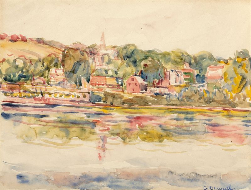 Landscape of New Hope, Pennsylvania by Charles Demuth, oil painting
