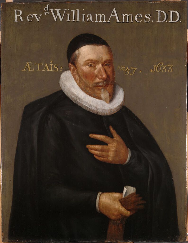 Retrato de William Ames, meio de carvalho por Willem van der Vliet