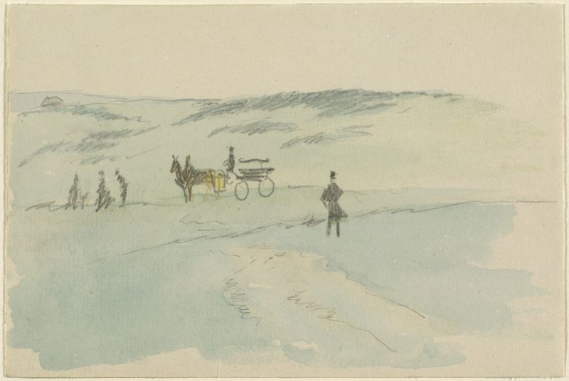 Landscape with Figures and a Carriage, óleo sobre lienzo de Sir David Wilkie