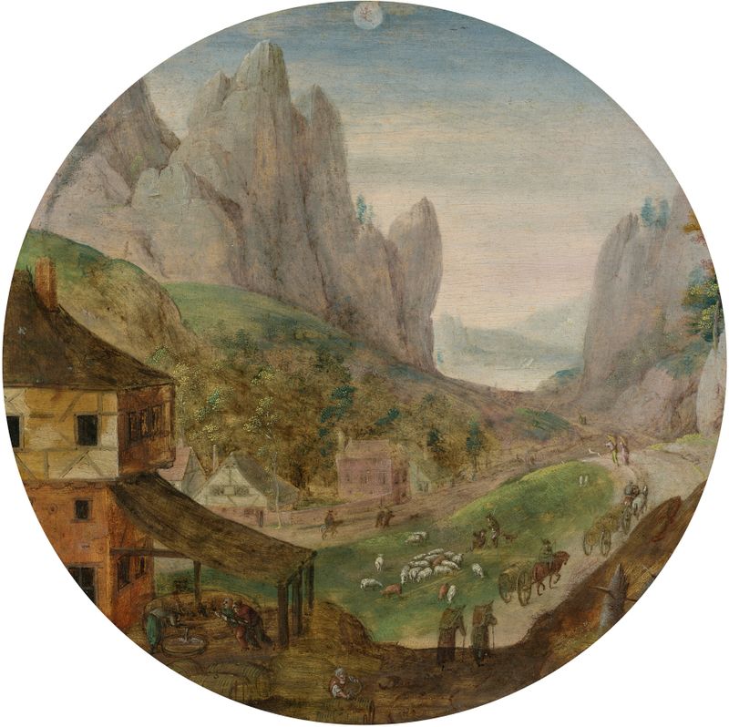 Landscape with autumn foliage by Jacob Grimmer, medium unknown