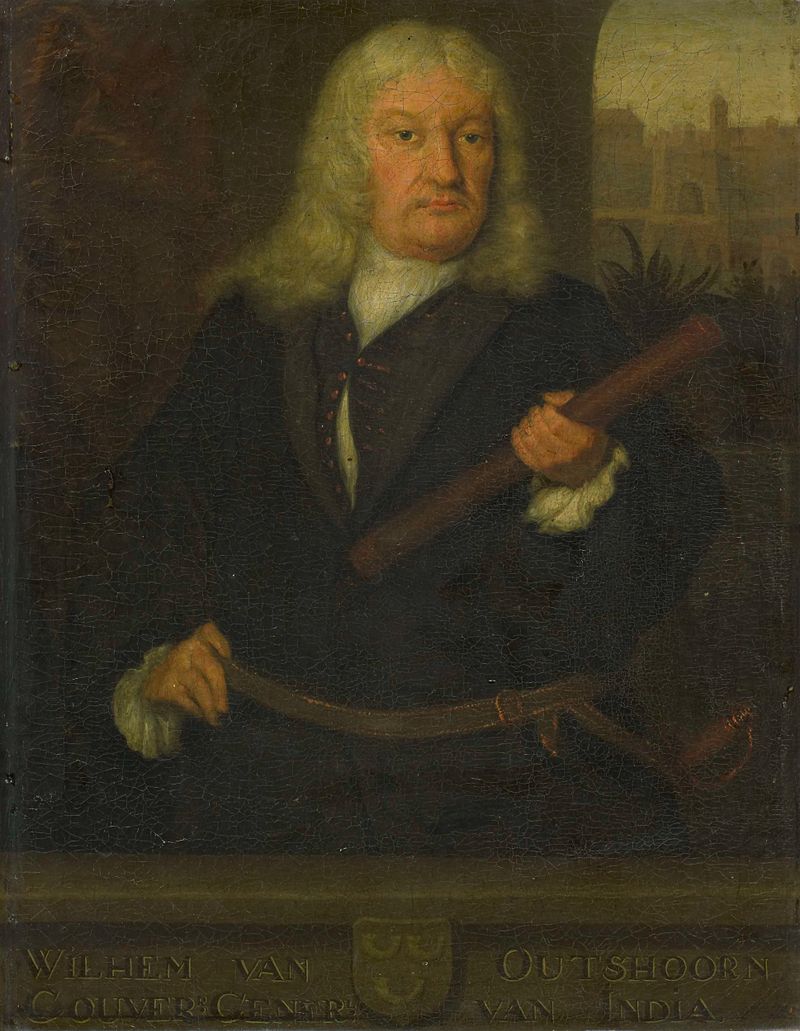 Retrato de Willem van Outhoorn, pintura al óleo de David van der Plas