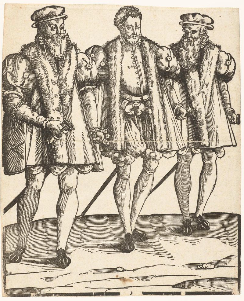 Retrato de Gaspard, Francois y Odet de Coligny, papel, Unknown Artist