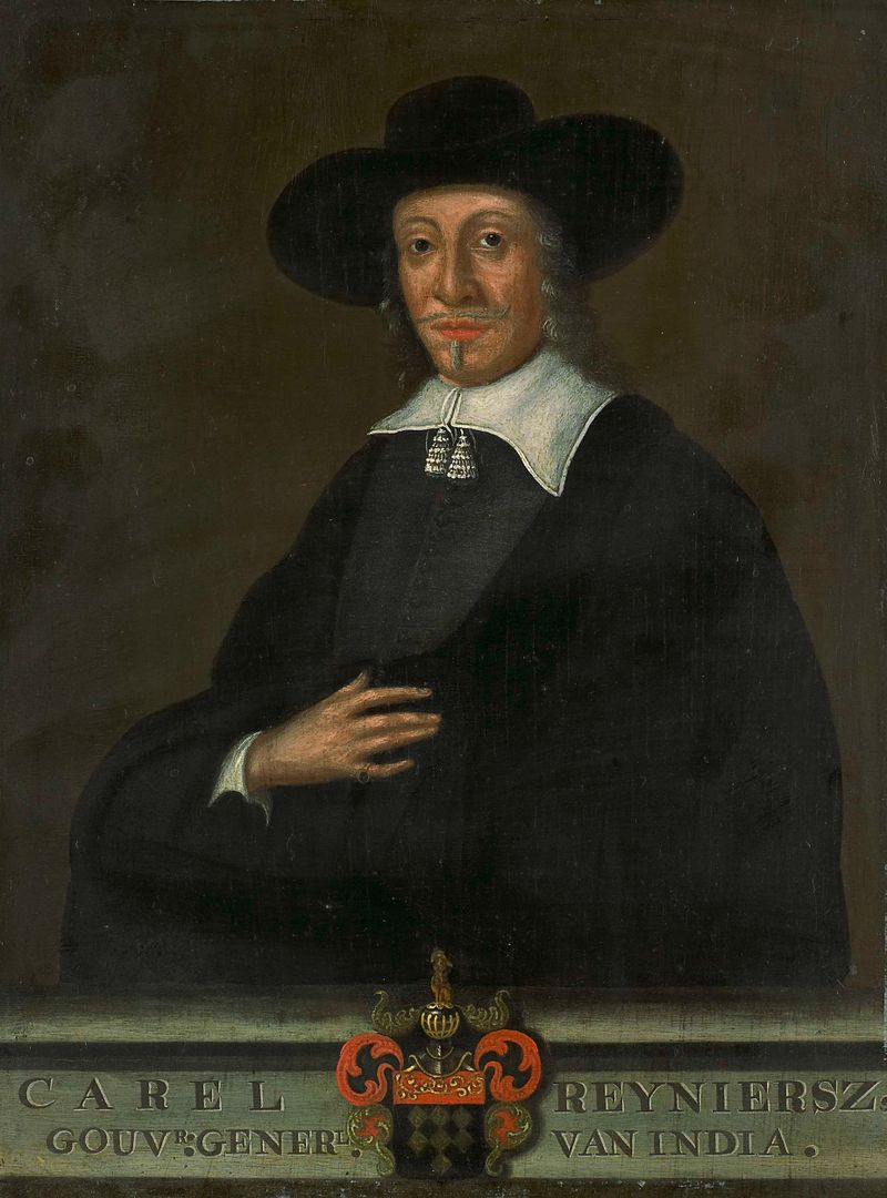 Retrato de Karel Reyniersz, óleo sobre painel de artista desconhecido