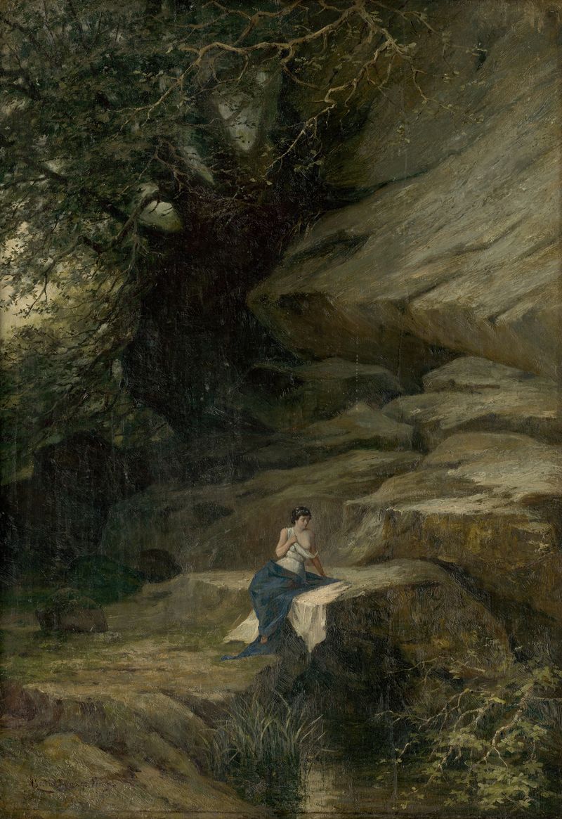 Escena botánica que representa flores de primavera de Ľudovít Čordák, pintura al óleo