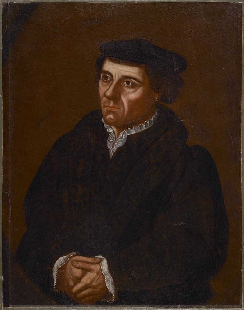 Retrato de Adam Winthrop, óleo sobre tela de um artista não identificado