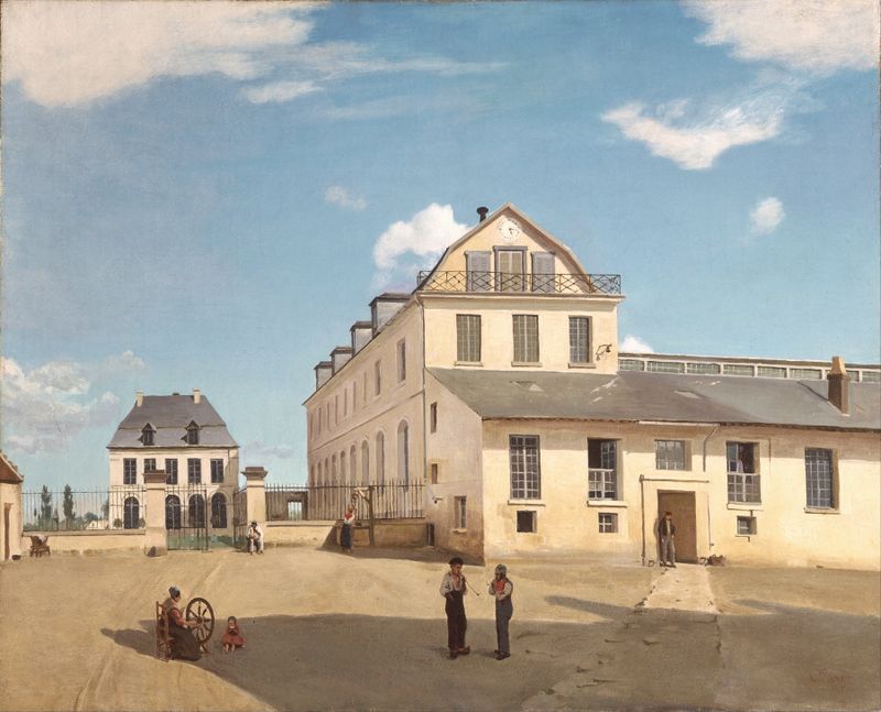 Casa y Fábrica de Monsieur Henry, óleo sobre lienzo de Jean-Baptiste-Camille Corot