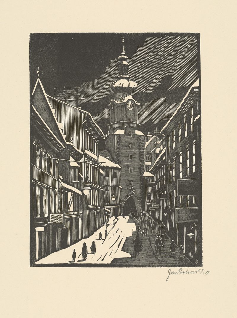 Modernism architecture by Jaroslav Dobrovolský featuring an archway