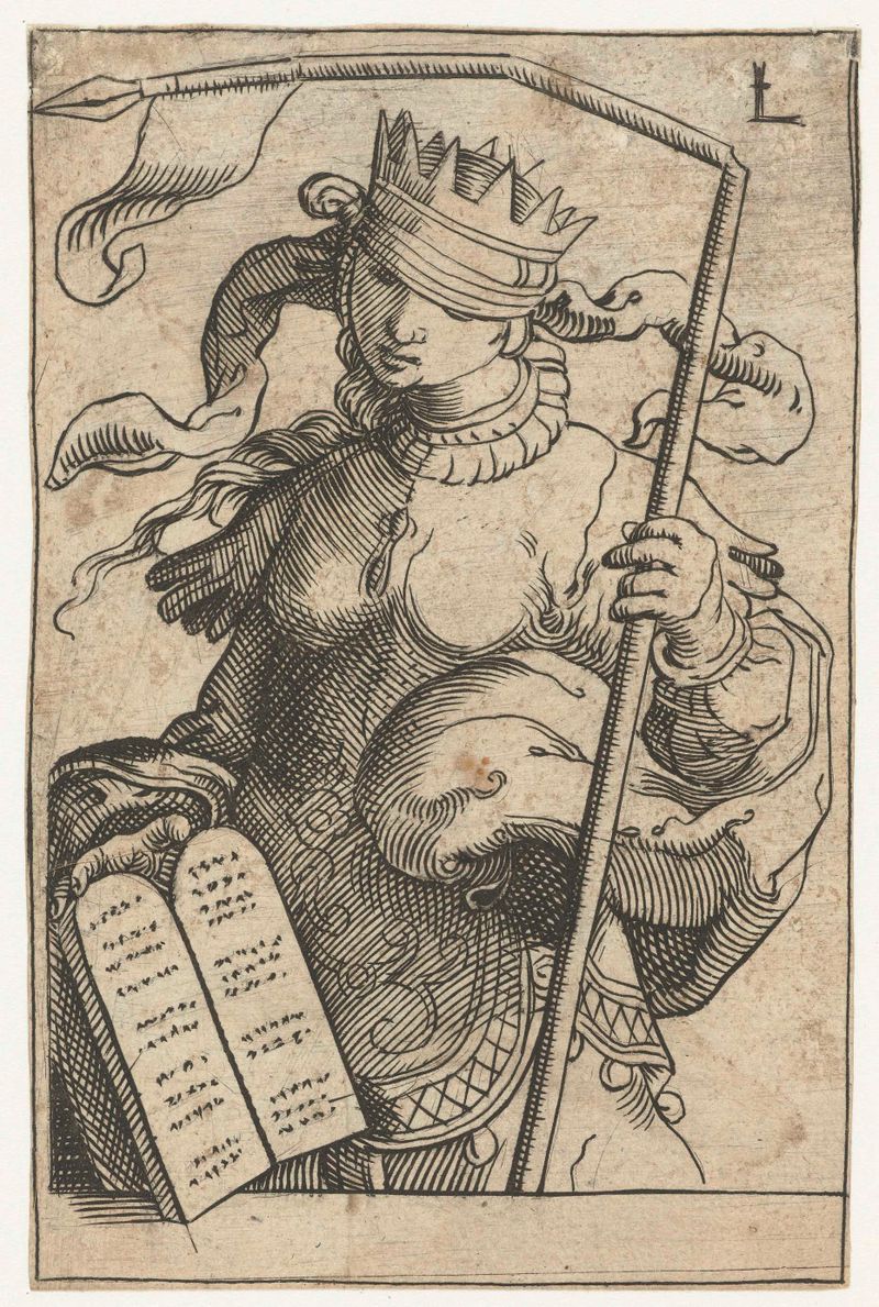 Grabado religioso que representa figuras del Antiguo Testamento por Unknown Artist