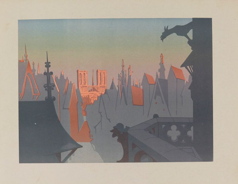 Gothic architecture of Notre-Dame by Henri-Eugène Callot, 1900