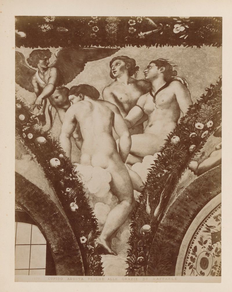 Fresco of Cupido and Psyche by Domenico Anderson, albumen print
