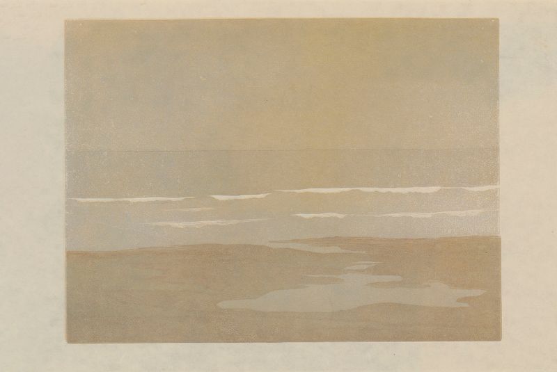 oil painting by Amédée Joyau depicting a stormy sea and rain
