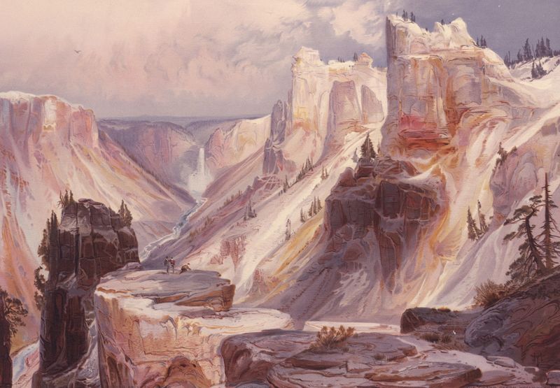 Paisagem do Grande Cânion por Thomas Moran, pintura a óleo