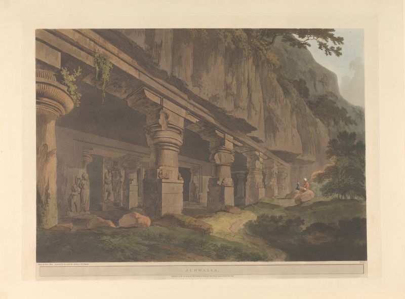 Oriental scenery Pl.35 de Thomas Daniell, Romantismo, paisagem com montanhas e um vale tranquilo