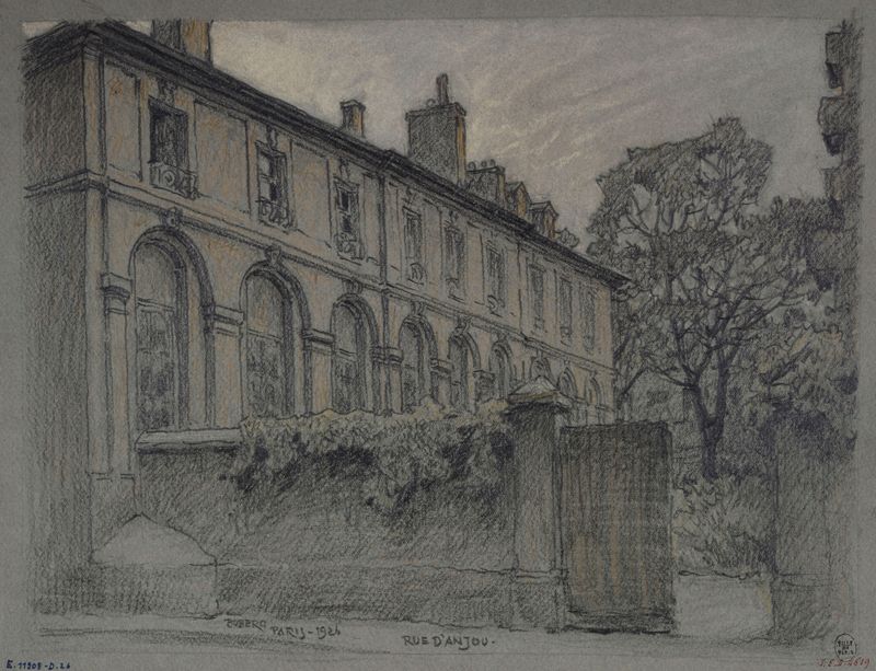óleo sobre lienzo de Ferdinand Boberg que representa arcos y luz en una realidad difusa