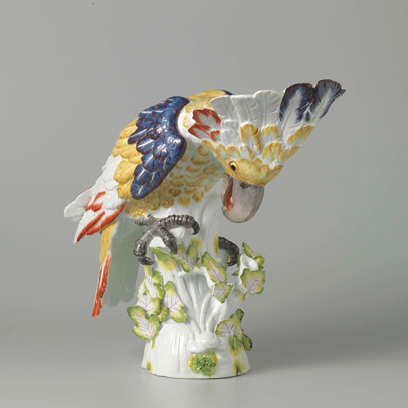 Cockatoo porcelain sculpture by Meissener Porzellan Manufaktur