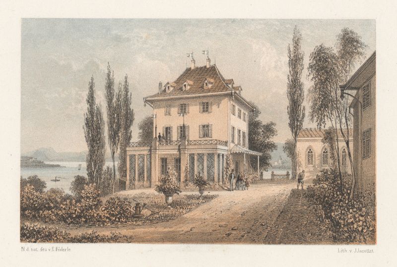 Arenaberg de Jean Jacottet, pintura a óleo que retrata uma paisagem tranquila com tons suaves.