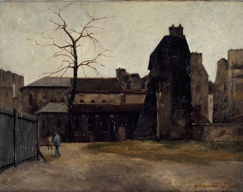 Arquitectura en 'Ancien Hôtel-Dieu, cour du bureau central' de Charles-Alexis Apoil, medio desconocido