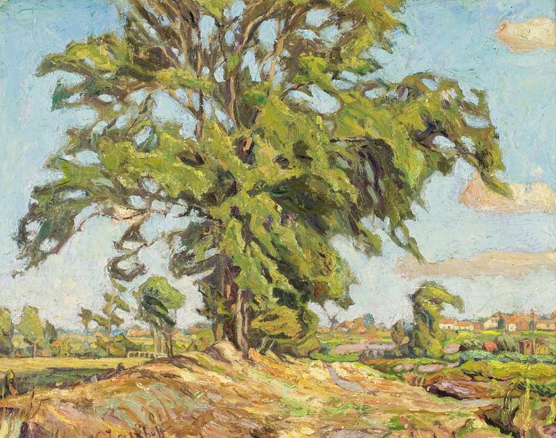 Tree Outside the Village, oil on canvas by Nikolai Alexandrovich Tarkhov