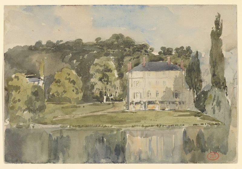 Paisaje del Château en Folembray, pintura al óleo de Paul Huet