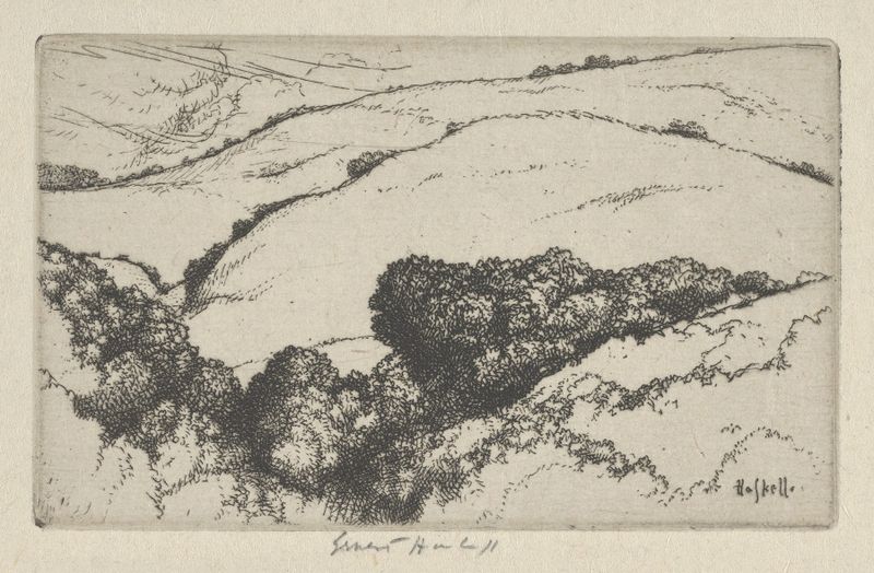 Paisaje con un arroyo y agua de Ernest Haskell, 1920