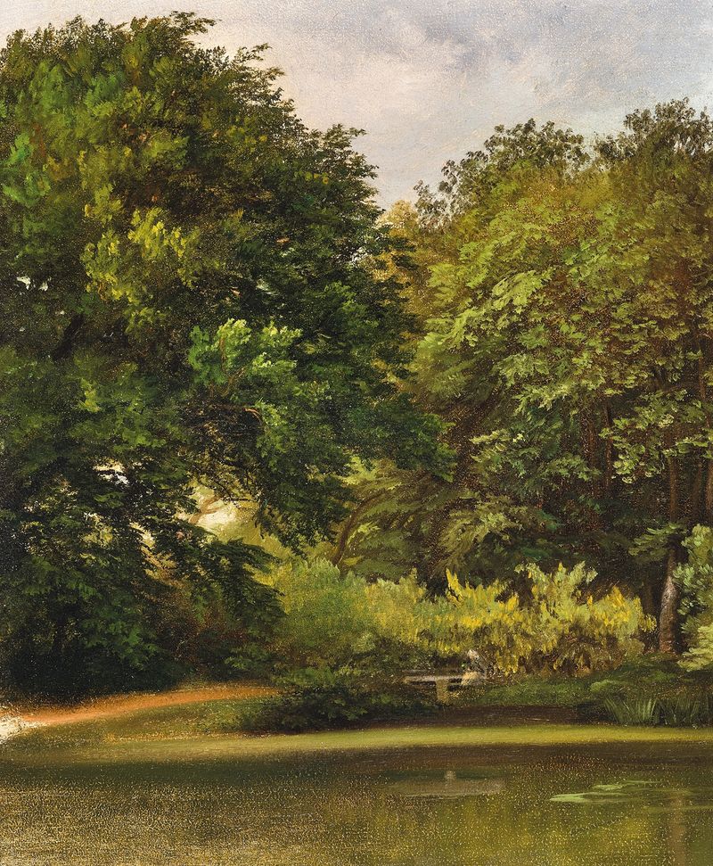 Paisaje con árboles y sombras, Baumgruppe im Park de Friedrich Loos